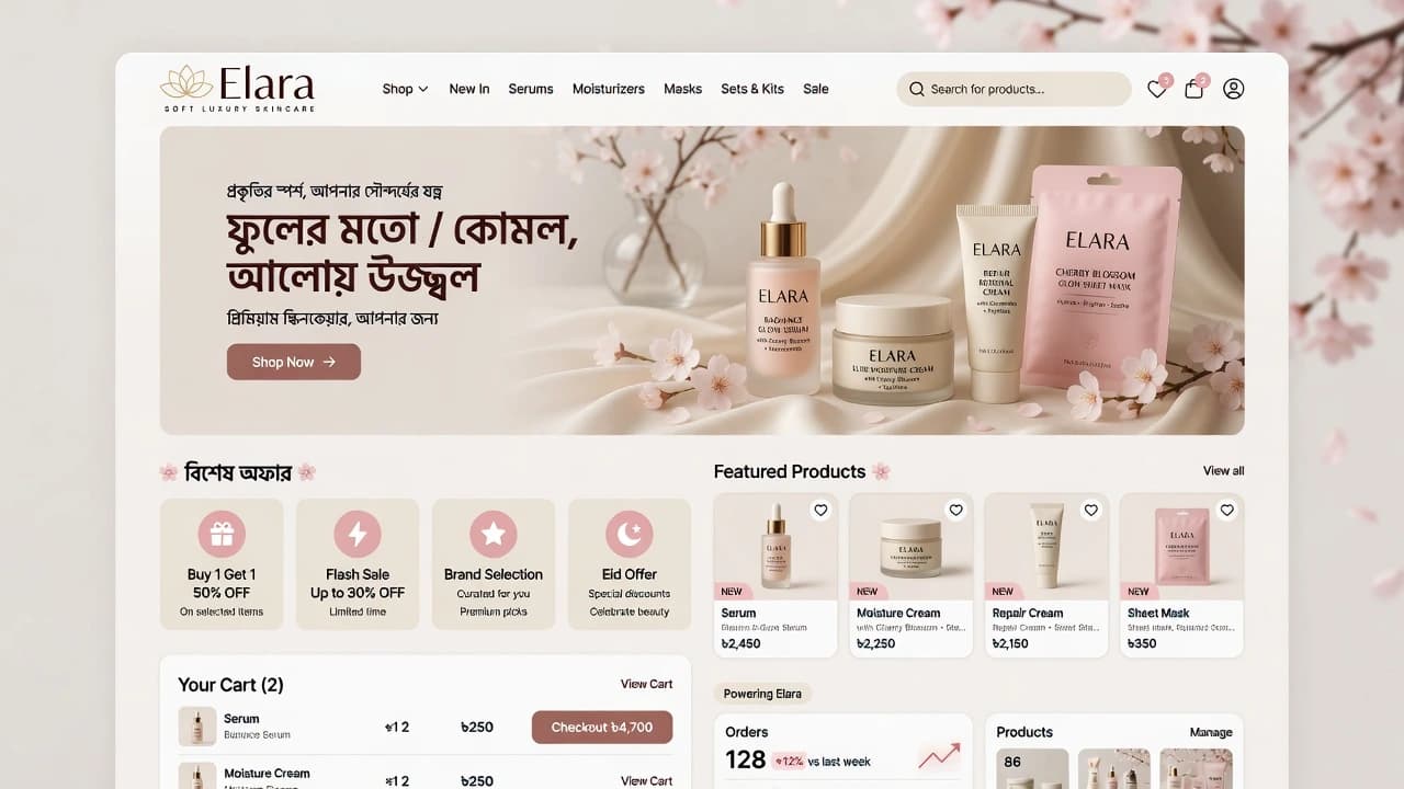 Elara - Skincare Ecommerce Banner